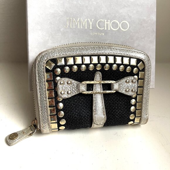 Jimmy Choo Studded Small Zippy Wallet - Picture 1 of 13